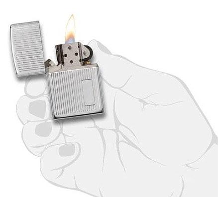 Зажигалка ZIPPO Classic с покрытием High Polish Chrome, латунь/сталь, серебристая, 38x13x57 мм