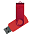 Флеш накопитель USB 2.0 Twister Assembly 16GB, пластик Софт Тач/металл, красный/красный_красный