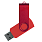 Флеш накопитель USB 2.0 Twister Assembly 16GB, пластик Софт Тач/металл, красный/красный_КРАСНЫЙ