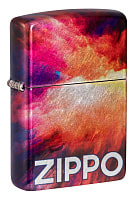 Зажигалка ZIPPO Tie Dye с покрытием 540 Tumbled Chrome, латунь/сталь, разно