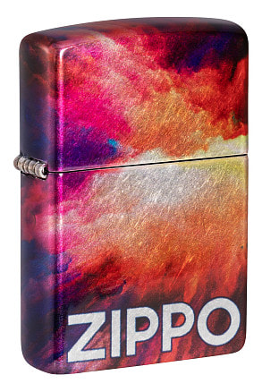 Зажигалка ZIPPO Tie Dye с покрытием 540 Tumbled Chrome, латунь/сталь, разно