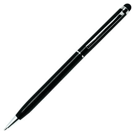 Ручка шариковая, СЛИМ СМАРТ Requis, металлическая, черная/серебристая