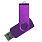 Флеш накопитель USB 2.0 Twister Assembly 16GB, пластик Софт Тач/металл, фиолетовый/фиолетовый_ФИОЛЕТОВЫЙ