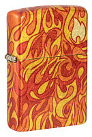 Зажигалка ZIPPO Fire с покрытием 540 Tumbled Brass, латунь/сталь, разно
