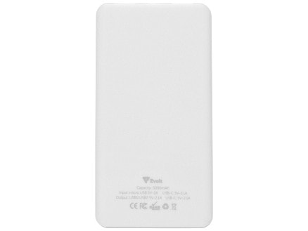 Портативное зарядное устройство Reserve с USB Type-C, 5000 mAh, белый