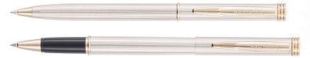 Набор Pierre Cardin PEN&PEN: ручка шариковая + роллер, серебристо