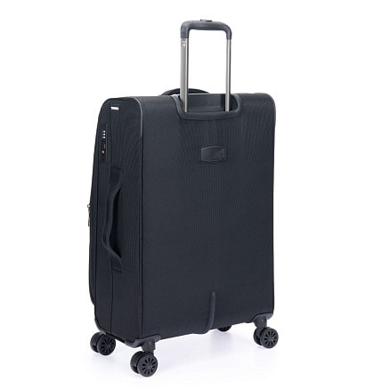 Чемодан TORBER Brosno, чёрный, нейлон 600D, 43,5 х 26х 68 см, 56 л
