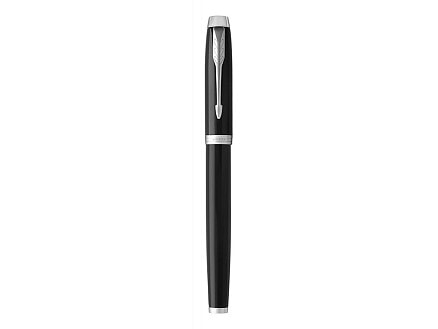 Перьевая ручка Parker IM Metal Black CT (глянцевый черный лак),  перо: F, цвет чернил: blue, в подарочной упаковке.