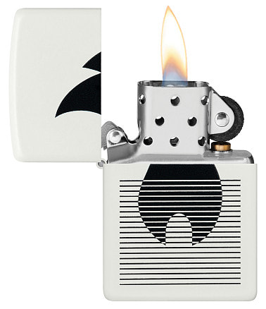 Зажигалка Zippo Flame Gradient Design с покрытием White Matte, латунь/сталь, белая, матовая, 38x13x57 мм