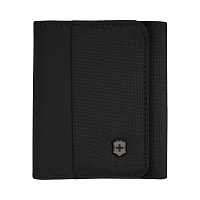 Бумажник VICTORINOX Travel Essentials Tri-Fold Wallet, чёрный, полиэстер, 9x2x10 см