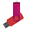 Флеш накопитель USB 2.0 Twister Сolor Mix 16GB, пластик Софт Тач/металл, красный/розовый_КРАСНЫЙ 3