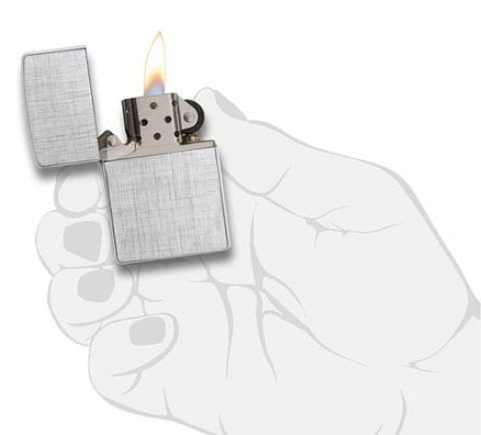 Зажигалка ZIPPO Classic с покрытием Brushed Chrome, латунь/сталь, серебристая, матовая, 38x13x57 мм