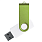 Флеш накопитель USB 2.0 Twister Сolor Mix 16GB, пластик Софт Тач/металл, белый/светло-зеленый_БЕЛЫЙ 10