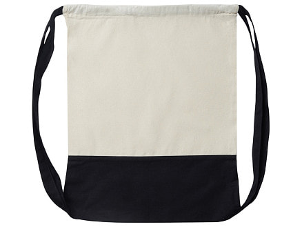 Рюкзак-мешок Cotton из хлопка 170 г, натуральный/черный