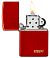 Зажигалка ZIPPO Classic с покрытием Metallic Red, латунь/сталь, красная, матовая, 38x13x57 мм small_img_3