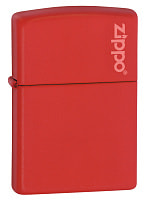 Зажигалка ZIPPO Classic с покрытием Red Matte, латунь/сталь, красная, матовая, 38x13x57 мм