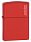 Зажигалка ZIPPO Classic с покрытием Red Matte, латунь/сталь, красная, матовая, 38x13x57 мм_КРАСНЫЙ