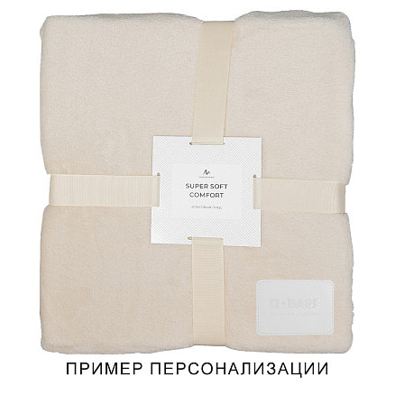 Набор подарочный Solution Duo (плед, термокружка), бежевый/белый
