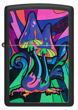 Зажигалка ZIPPO Counter Culture с покрытием Black Light, латунь/сталь, черная,матовая 38x13x57 мм