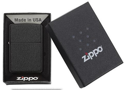 Зажигалка ZIPPO Classic с покрытием Black Crackle™, латунь/сталь, чёрная, матовая, 38x13x57 мм