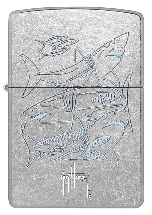 Зажигалка ZIPPO Guy Harvey с покрытием Street Chrome, латунь/сталь, серебристая, 38x13x57 мм