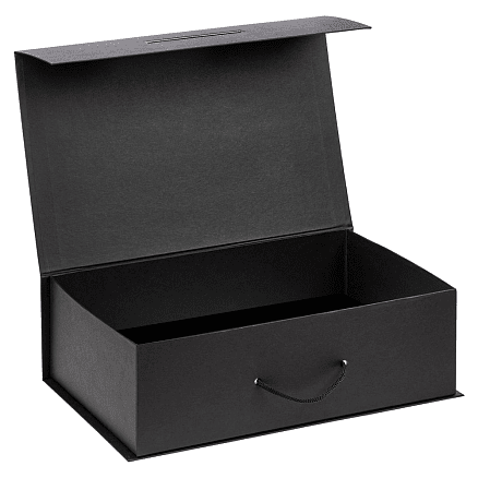 Подарочная коробка, размер 38,5*26*10,5 см, Solution Prestige Big Case Soft с магнитным клапаном и ручкой , с EVA ложементом 36,8*25,1*4 см под индивидуальную вырубку  , черная,