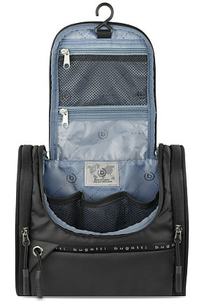 Несессер BUGATTI Blanc Delight, чёрный, нейлон RPET600D/тарпаулин/полиэстер, 24,5х12х22,5 см, 5 л
