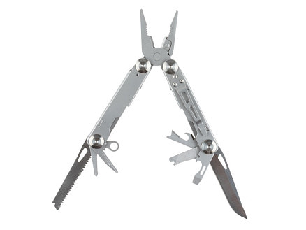Мультитул Stinger, 105x45 мм, 12 функций, сталь, серебристый, в комплекте нейлоновый чехол
