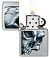 Зажигалка ZIPPO Skull and Flame с покрытием Street Chrome, латунь/сталь, серебристая, матовая, 38x13x57 мм small_img_3