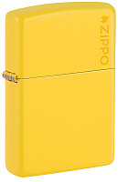 Зажигалка ZIPPO Classic с покрытием Sunflower, латунь/сталь, желтая, глянцевая, 38x13x57 мм
