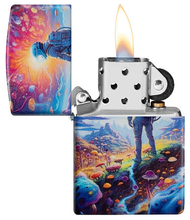 Зажигалка ZIPPO Mushroom Forest Design с покрытием 540 Matte, латунь/сталь, разно