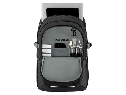 Рюкзак WENGER Ryde 16, черный, полиэстер, 32 x 21 x 47 см, 26 л