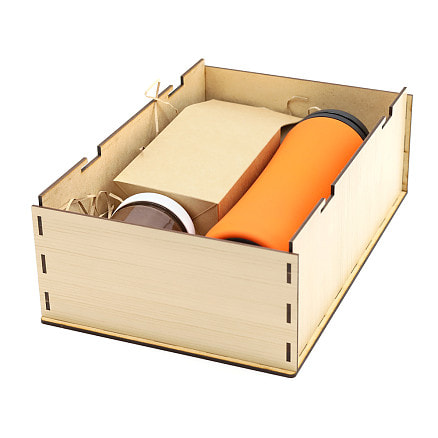 Подарочный набор Ирвин, оранжевый (черный чай, мед с фундуком и какао)