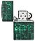Зажигалка ZIPPO Pattern с покрытием Glow In The Dark Green, латунь/сталь, черно-зеленая, 38x13x57 мм small_img_4