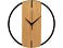 Деревянные часы с металлическим ободом, диаметр 30 см, Time Wheel, натуральный/черный small_img_2