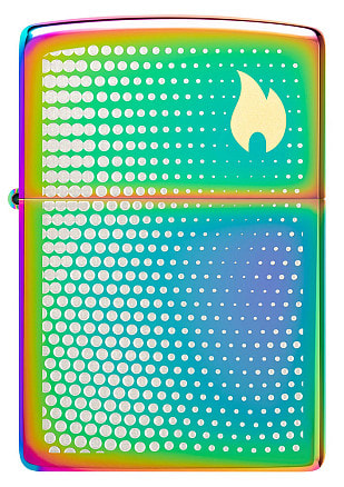 Зажигалка ZIPPO Dot Matrix с покрытием Multi Color, латунь/сталь, разно