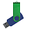 Флеш накопитель USB 2.0 Twister Сolor Mix 16GB, пластик Софт Тач/металл, темно-синий/зеленый_ТЕМНО-СИНИЙ 12