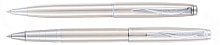 Набор  Pierre Cardin PEN&PEN: ручка шариковая + роллер, серебристый. Упаковка Е