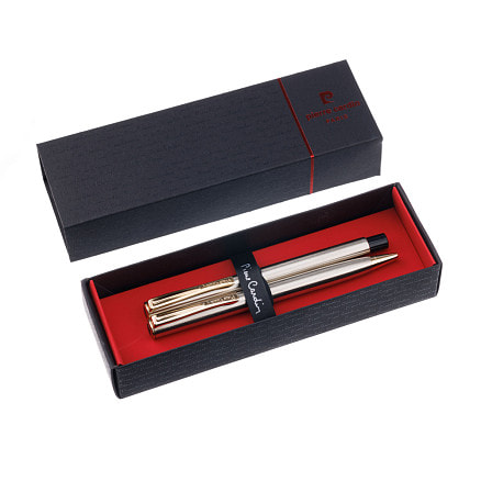 Набор Pierre Cardin PEN&PEN: ручка шариковая + роллер, стальной. Упаковка Е или E