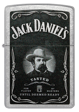 Зажигалка ZIPPO Jack Daniels® с покрытием Street Chrome, латунь/сталь, серебристая, 38x13x57 мм