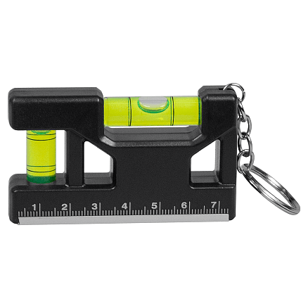 Брелок уровень Tools Pocket level, пластиковый, черный