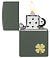 Зажигалка ZIPPO Four Leaf Clover с покрытием Green Matte, латунь/сталь, зеленая, 38x13x57 мм small_img_3