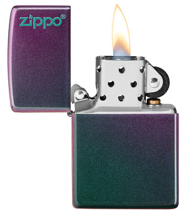 Зажигалка ZIPPO Classic с покрытием Iridescent, латунь/сталь, фиолетовая, матовая, 38x13x57 мм