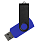 Флеш накопитель USB 2.0 Twister Сolor Mix 16GB, пластик Софт Тач/металл, синий/черный_СИНИЙ 13