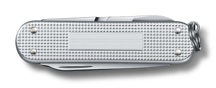 Нож-брелок VICTORINOX Classic Alox, 58 мм, 5 функций, алюминиевая рукоять, серебристый