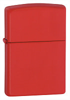 Зажигалка ZIPPO Classic с покрытием Red Matte, латунь/сталь, красная, матовая, 38x13x57 мм