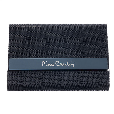 Визитница Pierre Cardin. Корпус - иск.кожа. Размер 9,5 х 6,6 х 1,4 см, черный