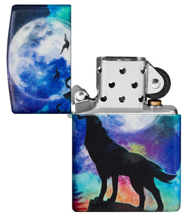 Зажигалка ZIPPO Wolf Design с покрытием 540 Matte, латунь/сталь, разно
