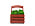 Композиция Корзинка со мхом, темно-красный_темно-красный, зеленый