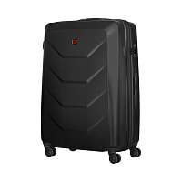 Чемодан WENGER Prymo, чёрный, большой, 52х76х30 см, 93 л, ABS+PC